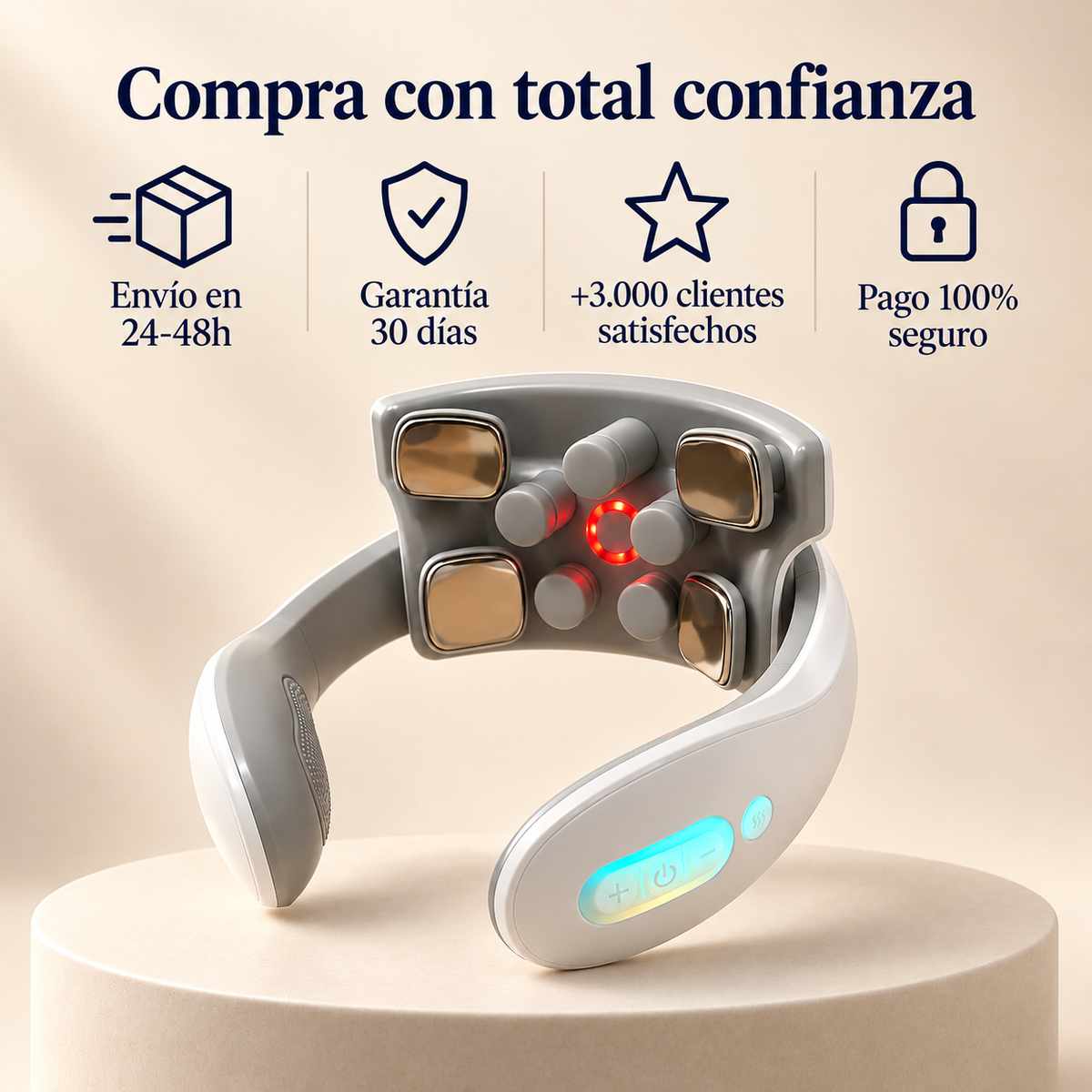 Masajeador Cervical Velsen con Calor y Microimpulsos